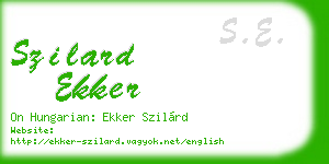 szilard ekker business card